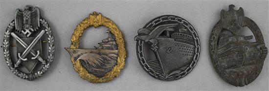 Eleven German Third Reich badges,